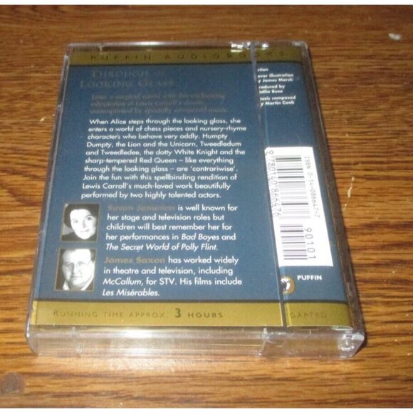 Puffin Audiobooks Through the Looking Glass (Lewis Carroll) 2 cassette pack - Picture 3 of 3